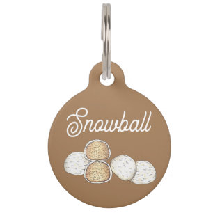 Placa Para Mascotas Galletas de boda mexicanas Bola de Nieve