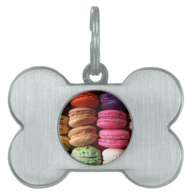 Placa Para Mascotas galletas de macaron (Frente)