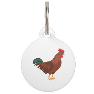 Placa Para Mascotas Gallo