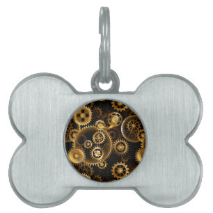 Placa Para Mascotas Gases de bronce de vapor sin soldadura