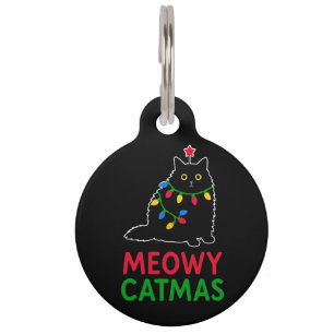 Placa Para Mascotas Gat Navidad