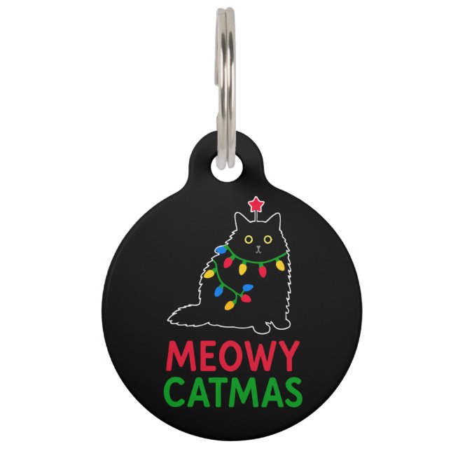 Placa Para Mascotas Gat Navidad (Anverso)