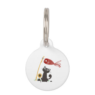 Placa Para Mascotas Gatito feliz de la aplicación de la aplicación d