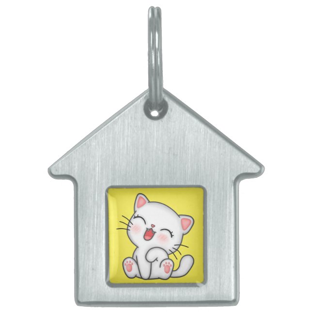 Placa Para Mascotas Gato (Frente)
