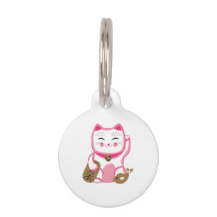 Placa Para Mascotas Gato afortunado