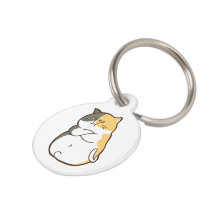 Gato Calico Regordete - Sticker Kawaii
