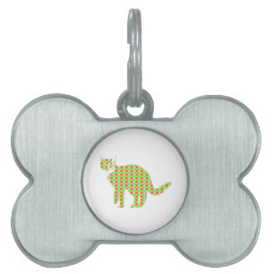 Placa Para Mascotas Gato con Estampado