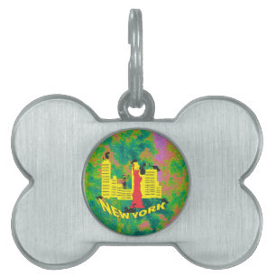Placa Para Mascotas gato de NUEVA YORK