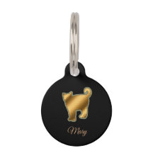 Gato de oro negro moderno