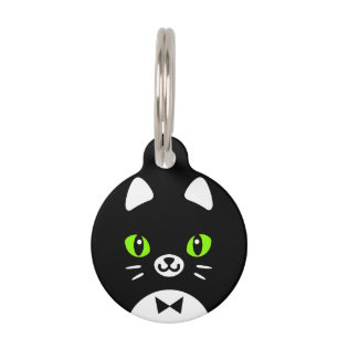Placa Para Mascotas Gato de Tuxedo