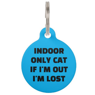 Placa Para Mascotas Gato Doméstico Personalizado Si Estoy Fuera Estoy 