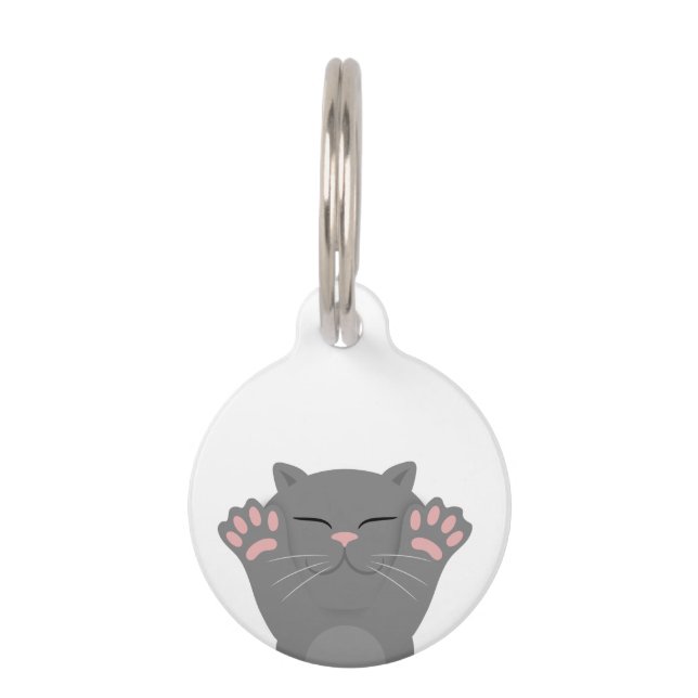 Placa Para Mascotas Gato durmiendo (Anverso)