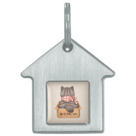 Placa Para Mascotas Gato en la caja