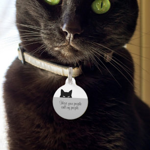 Placa Para Mascotas Gato furtivo que llame su gente