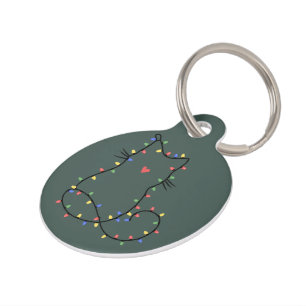 Placa Para Mascotas Gato Lindo Navidad Mamá Gato Funny Navidad Regalo 