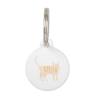 Placa Para Mascotas Gato MEOW Ginger