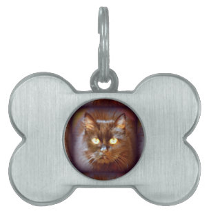 Placa Para Mascotas gato negro
