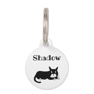 Placa Para Mascotas Gato negro