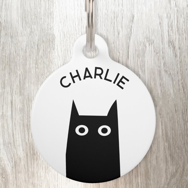 Placa Para Mascotas Gato negro (Subido por el creador)
