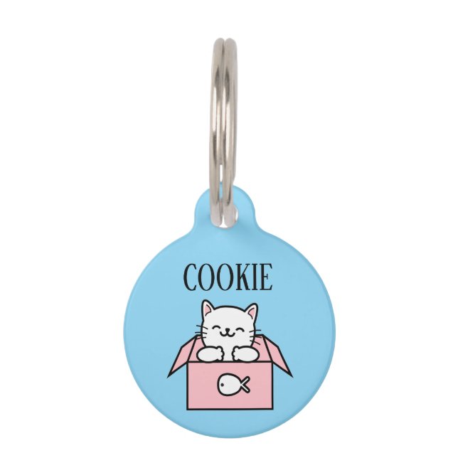 Placa Para Mascotas Gato Sorpresa Personalizado (Anverso)
