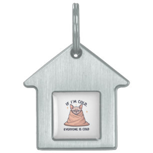 Placa Para Mascotas Gato Sphynx Gruñón Arte de Dibujos Animados con Hu