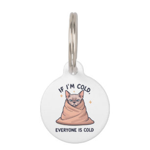 Placa Para Mascotas Gato Sphynx Gruñón Arte de Dibujos Animados con Hu