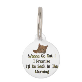 Placa Para Mascotas Gato Tomcat, Foto, Texto Delante y Detrás, Persona