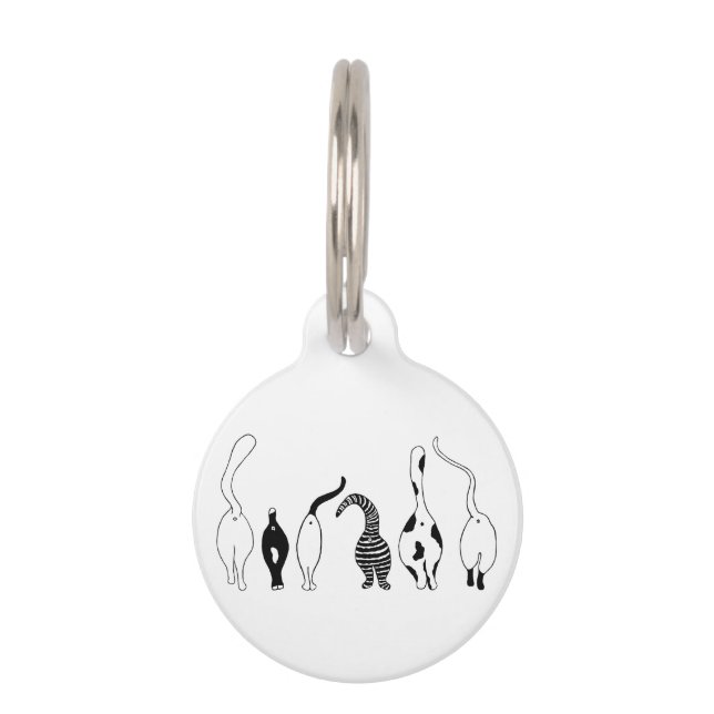 Placa Para Mascotas Gato trasero (Anverso)