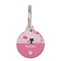 Gatos De Corazón Rosa De Mediano Siglo