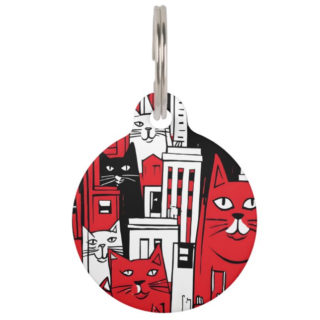 Placa Para Mascotas Gatos de Nueva York (Anverso)