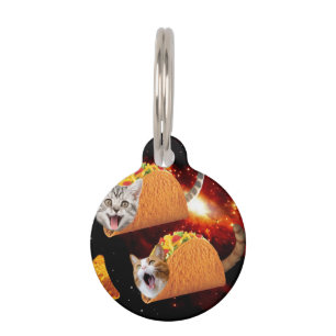 Placa Para Mascotas Gatos dentro de los tacos espaciales