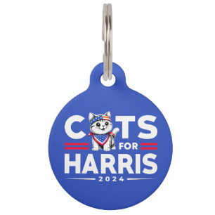 Placa Para Mascotas Gatos para Harris elección 2024  