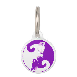 Placa Para Mascotas gatos Yin Yang