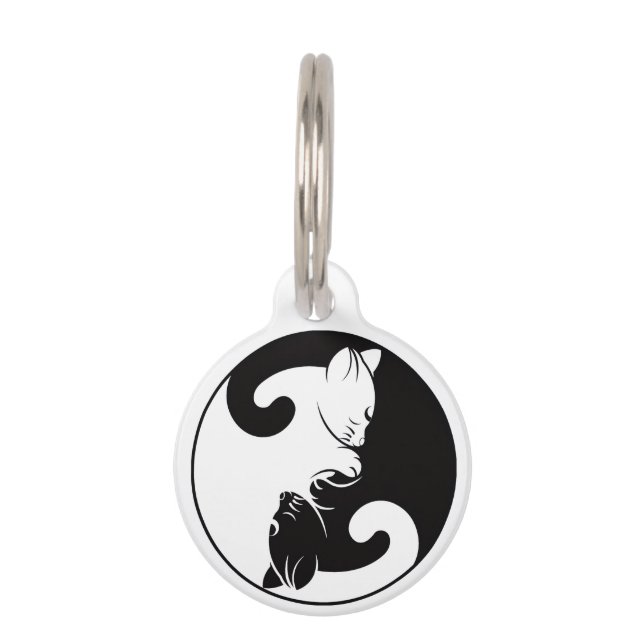 Placa Para Mascotas gatos Yin Yang (Anverso)