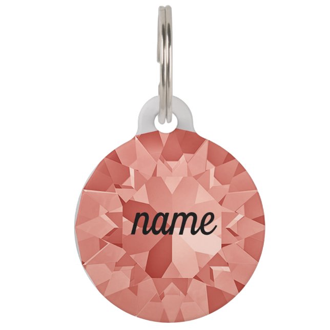 Placa Para Mascotas Gem Design (Reverso)