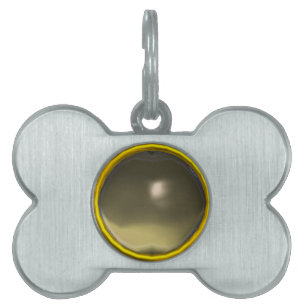 PLACA PARA MASCOTAS GEM STONE GRIS AGATE