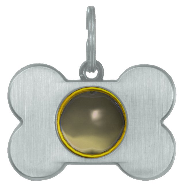 PLACA PARA MASCOTAS GEM STONE GRIS AGATE (Frente)