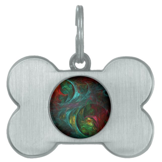 Placa Para Mascotas Génesis Nova Resumen Arte (Frente)