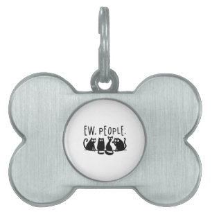 Placa Para Mascotas Gente Asquerosa Gatos Negros Divertidos Maullantes
