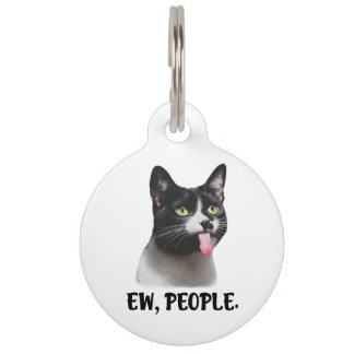 Placa Para Mascotas Gente asquerosa meme de gato lindo