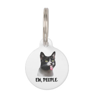 Placa Para Mascotas Gente asquerosa meme de gato lindo