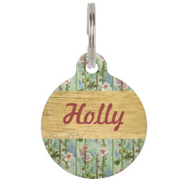 Placa Para Mascotas Gentle Mallow y mascotas nombre / dirección