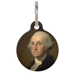 Placa Para Mascotas George Washington Primer presidente norteamericano