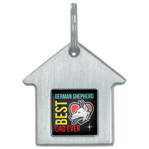 Placa Para Mascotas German Shepherd Dad