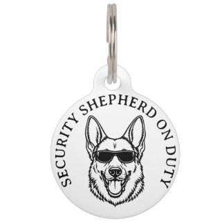 Placa Para Mascotas German Shepherd Security ID Tag