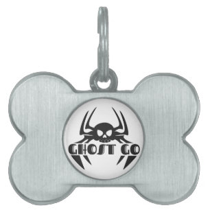 Placa Para Mascotas Ghost Go Spooky Season