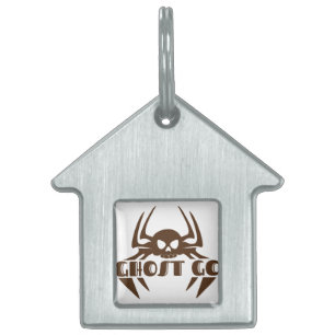 Placa Para Mascotas Ghost Go Spooky Season
