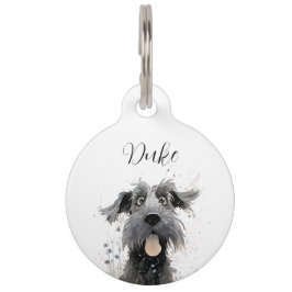 Placa Para Mascotas Giant Schnauzer IDTag de perro