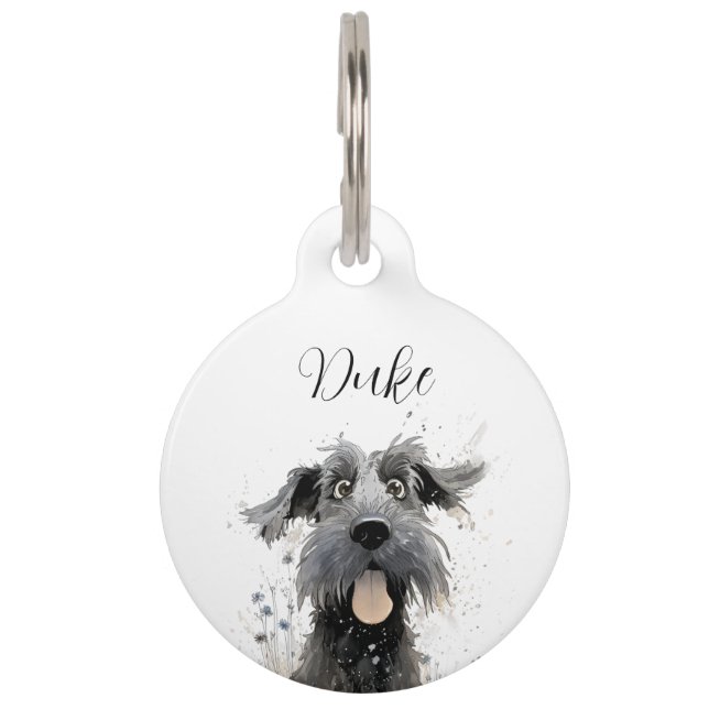 Placa Para Mascotas Giant Schnauzer IDTag de perro (Anverso)