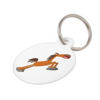 Placa Para Mascotas ¡Giddyup, Horsey! Etiqueta de perro de caballo per